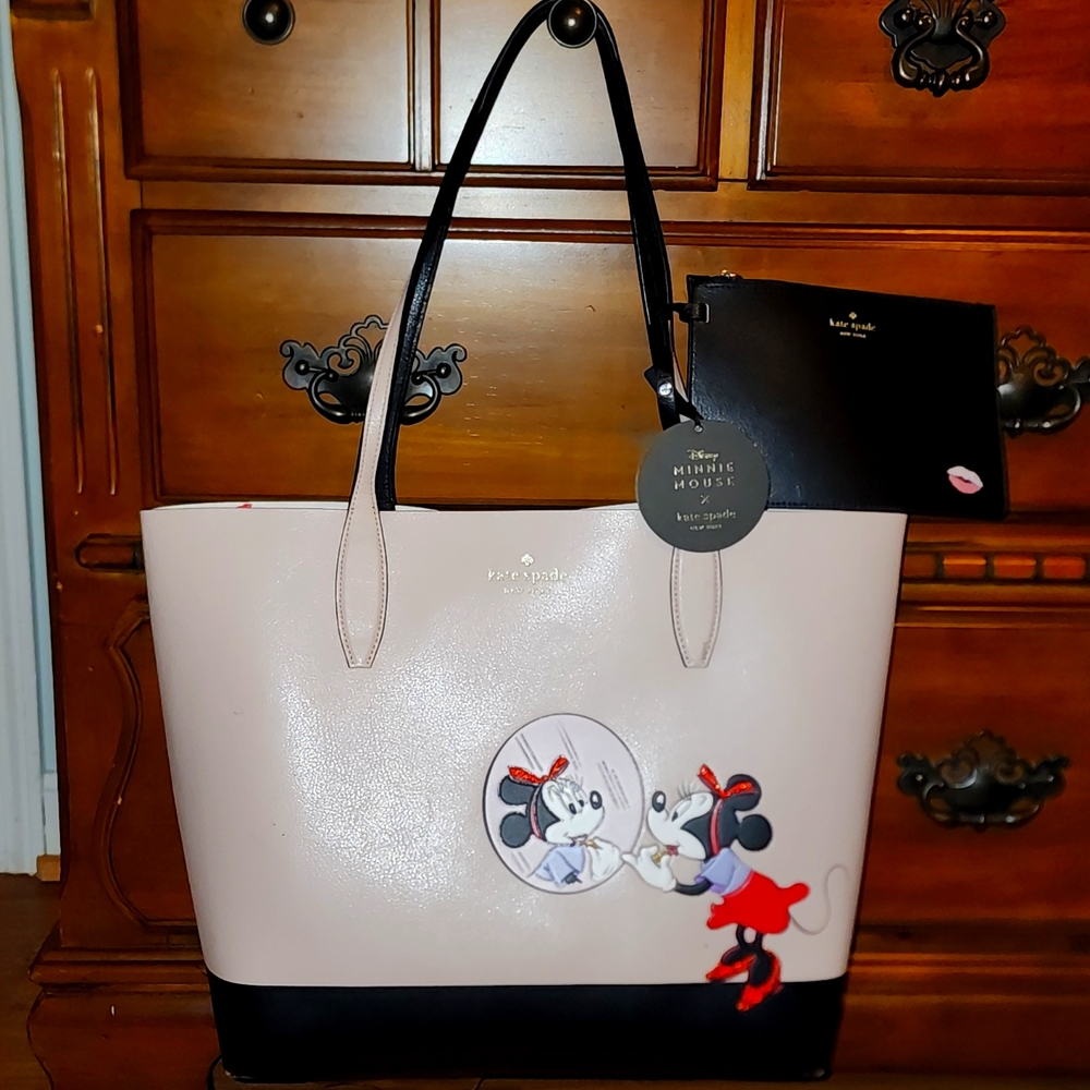 Kate Spade Disney Minnie Mouse x Authentic w. Wristlet, never used